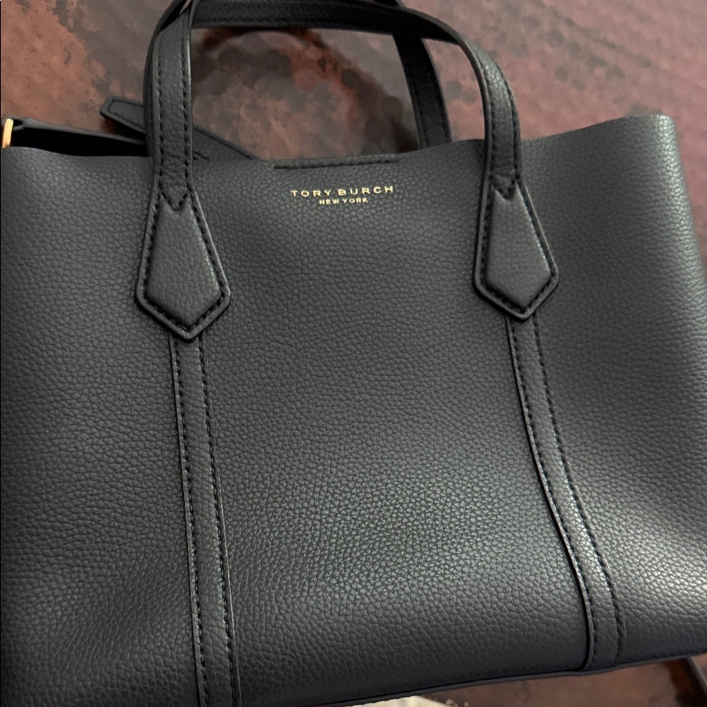 Tory Burch Black Pebbled Leather Handbag